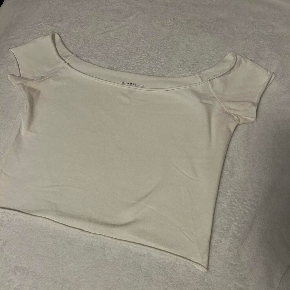 Brandy-melville Women's White Crop-top